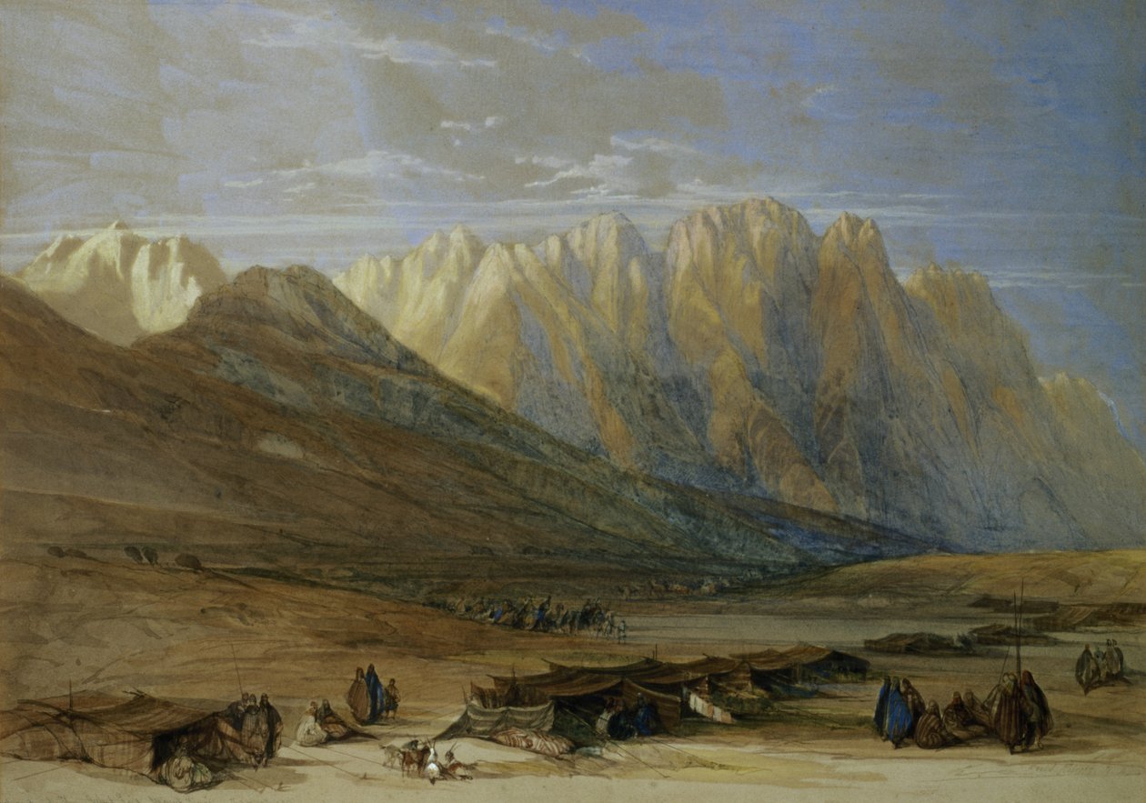 Lejr af Outad-Said-stammen, Sinai-bjerget, 1839 af David Roberts
