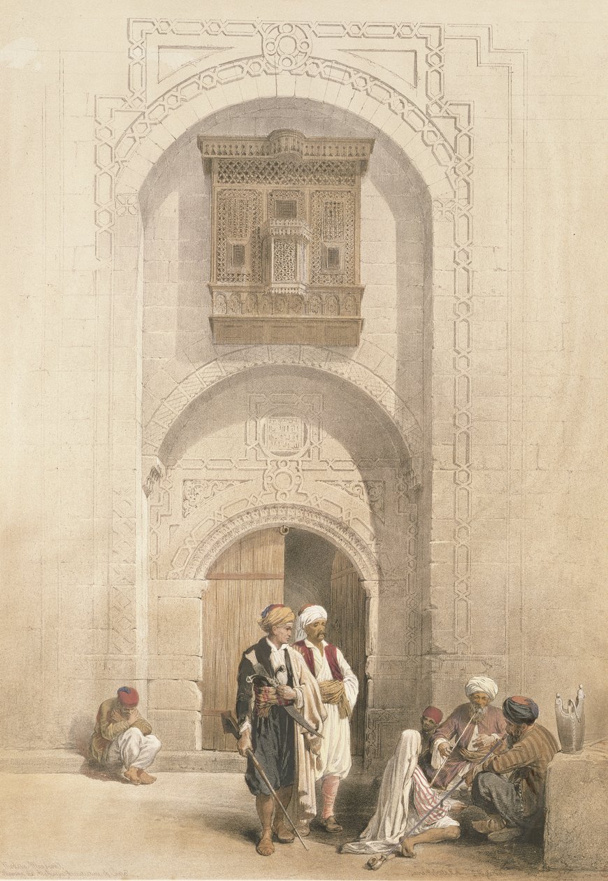 Moderne palæ, der viser den arabiske arkitektur i Cairo, fra "Egypt and Nubia", bind 3 af David Roberts