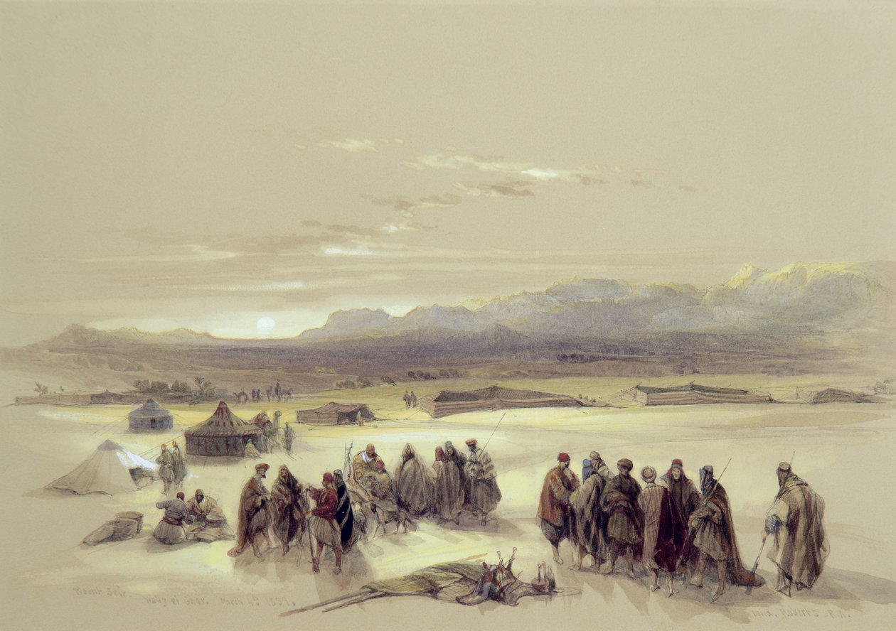 Mount Seir, Wady el Ghar, 4. marts 1839 af David Roberts