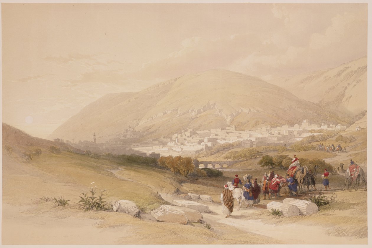 Nablous, oldtidens Shechem, 17. april 1839, plade 42 fra bind I af 