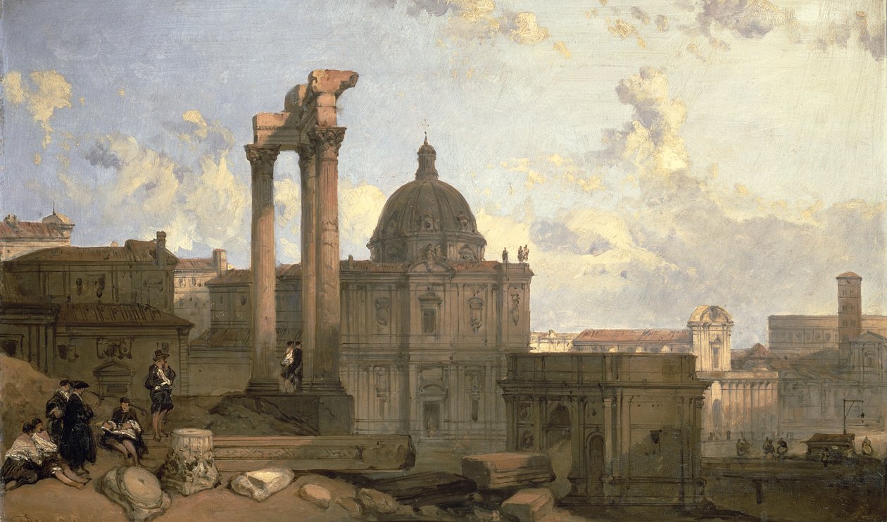 Ruinerne af Forum Romanum, 1859 (panel) af David Roberts