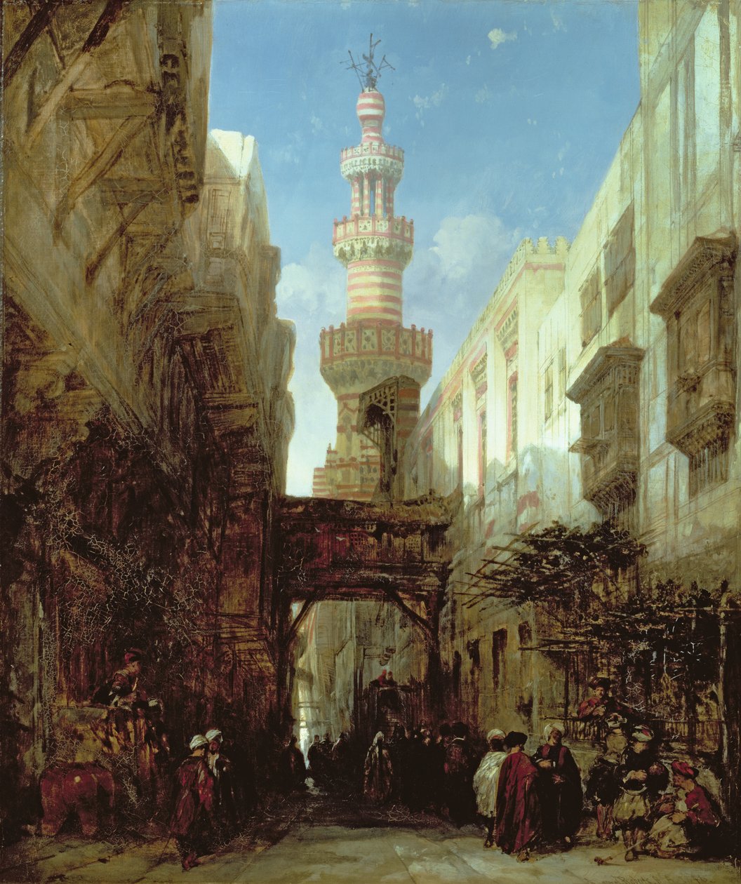 Gade i Kairo, 1846 af David Roberts