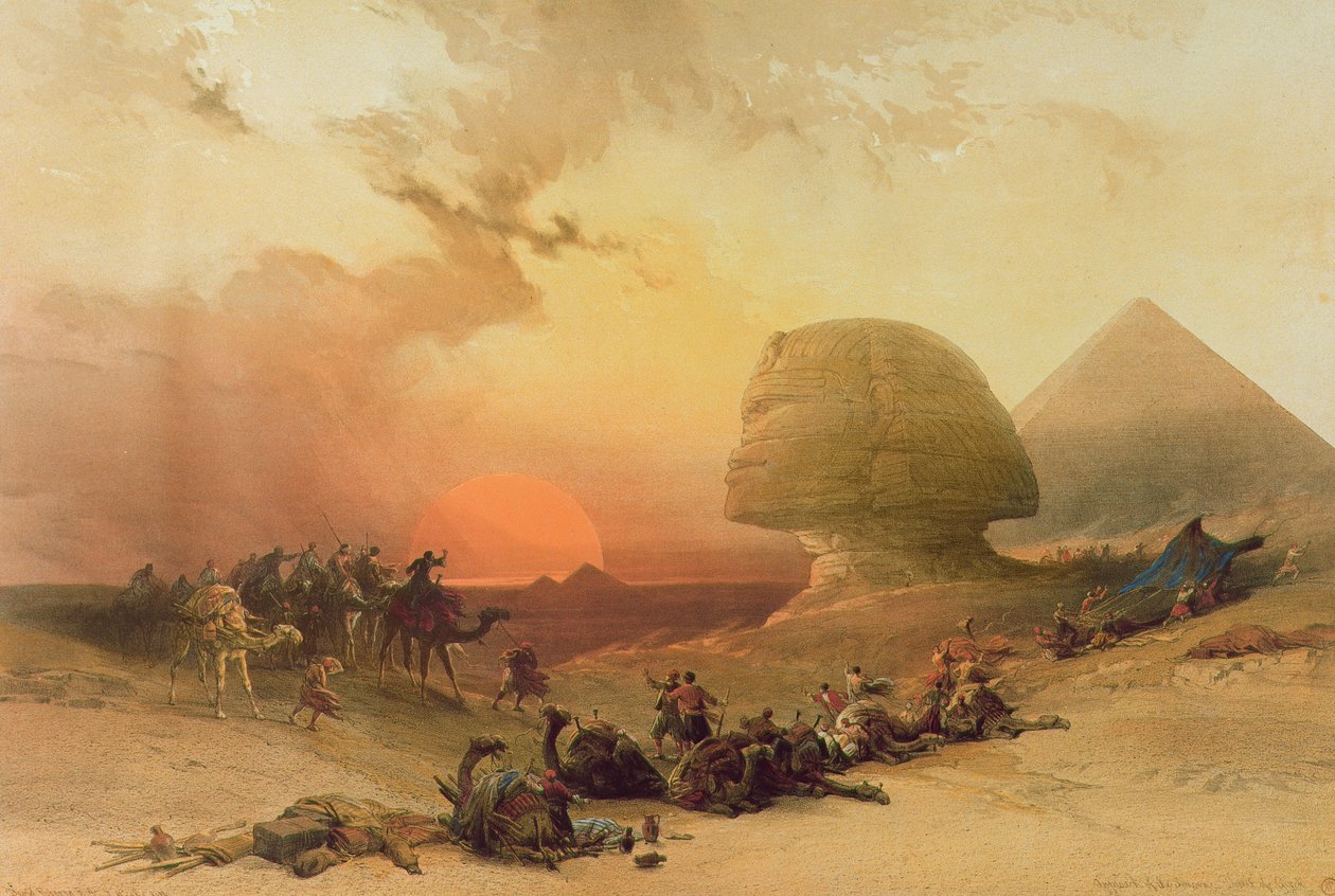 Sfinxen i Giza af David Roberts