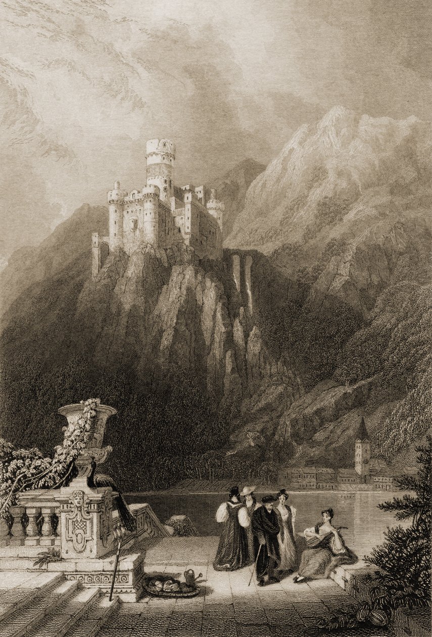 Thurnburg Slot, graveret af J.T. Willmore, illustration fra 
