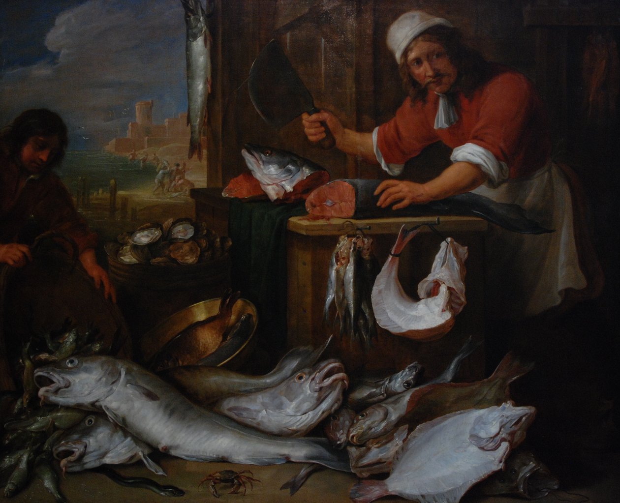 Fiskehandler af David Teniers the Elder