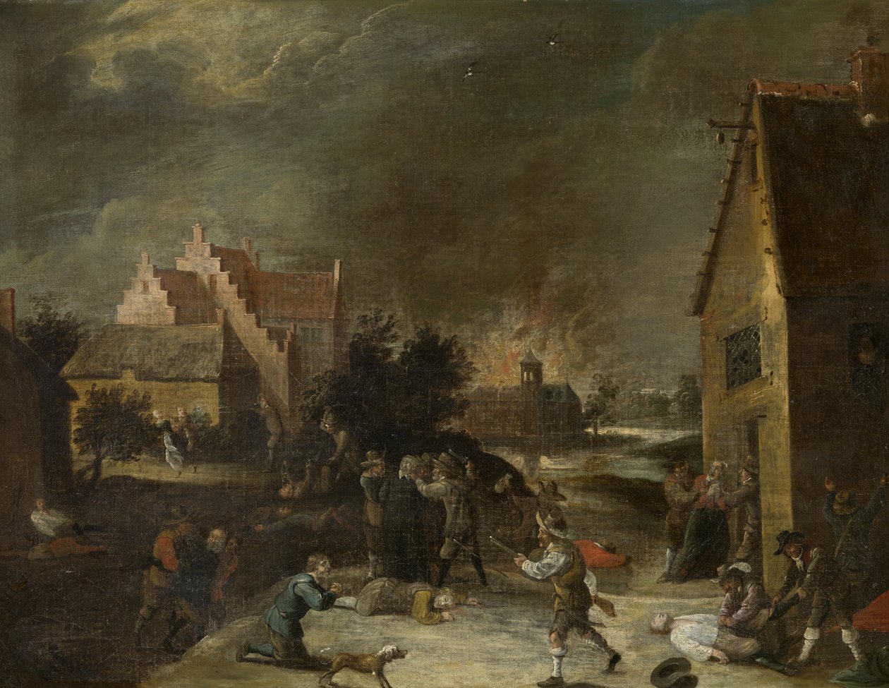Plyndring af en landsby af David Teniers the Younger