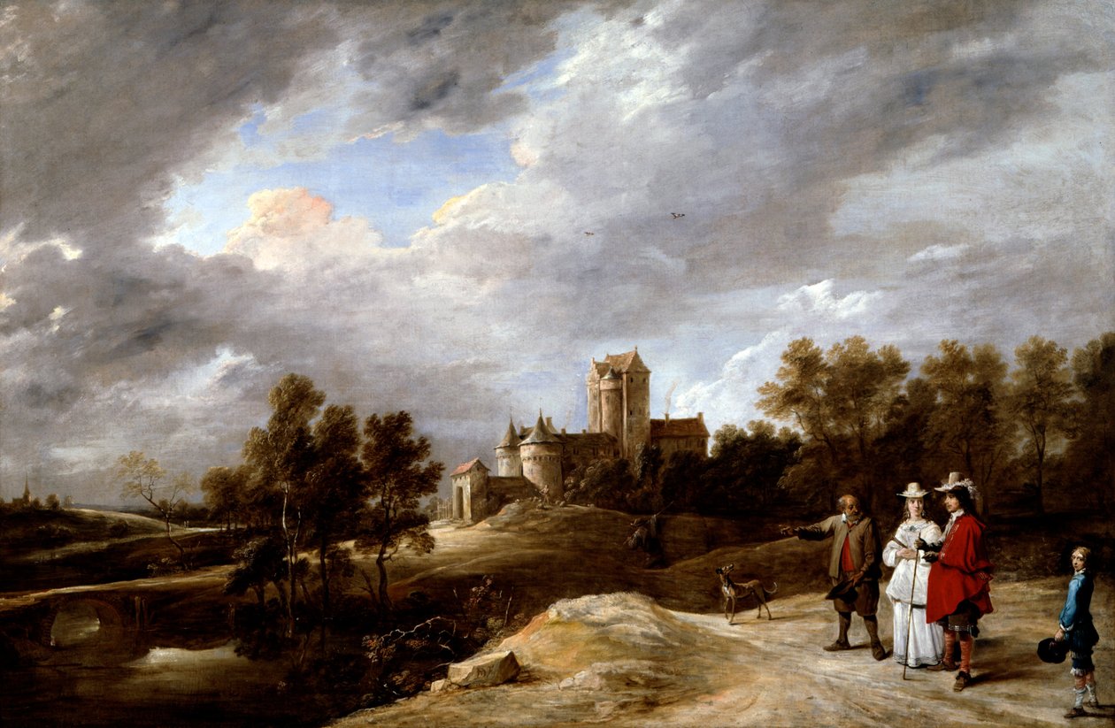 Et slot og dets indehavere af David Teniers the Younger