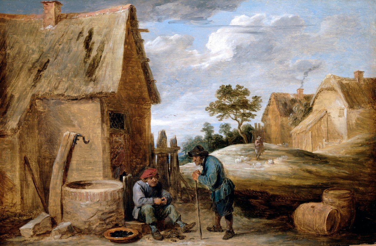 En bonde, der spiser muslinger af David Teniers the Younger