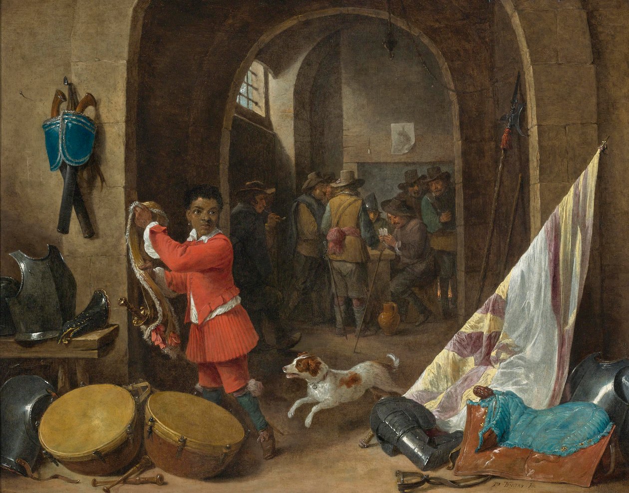 Et vagtrum interiør af David Teniers the Younger