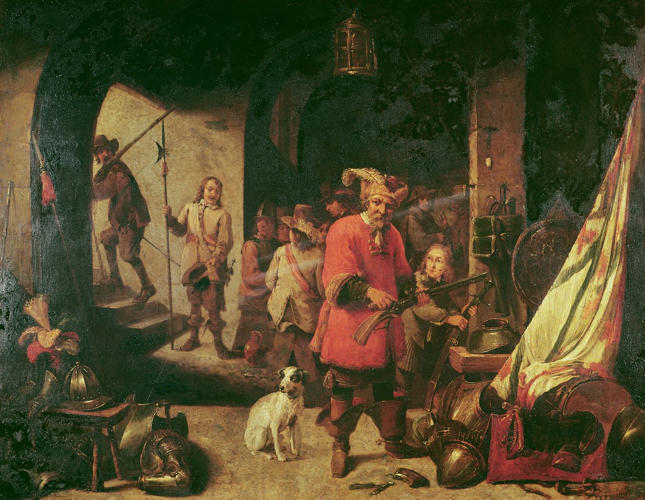 Våbenlager, 1667 af David Teniers the Younger