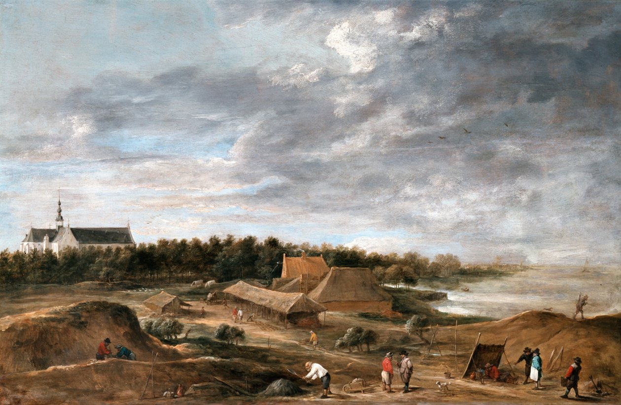 Teglværkere i nærheden af Hemiksem af David Teniers the Younger