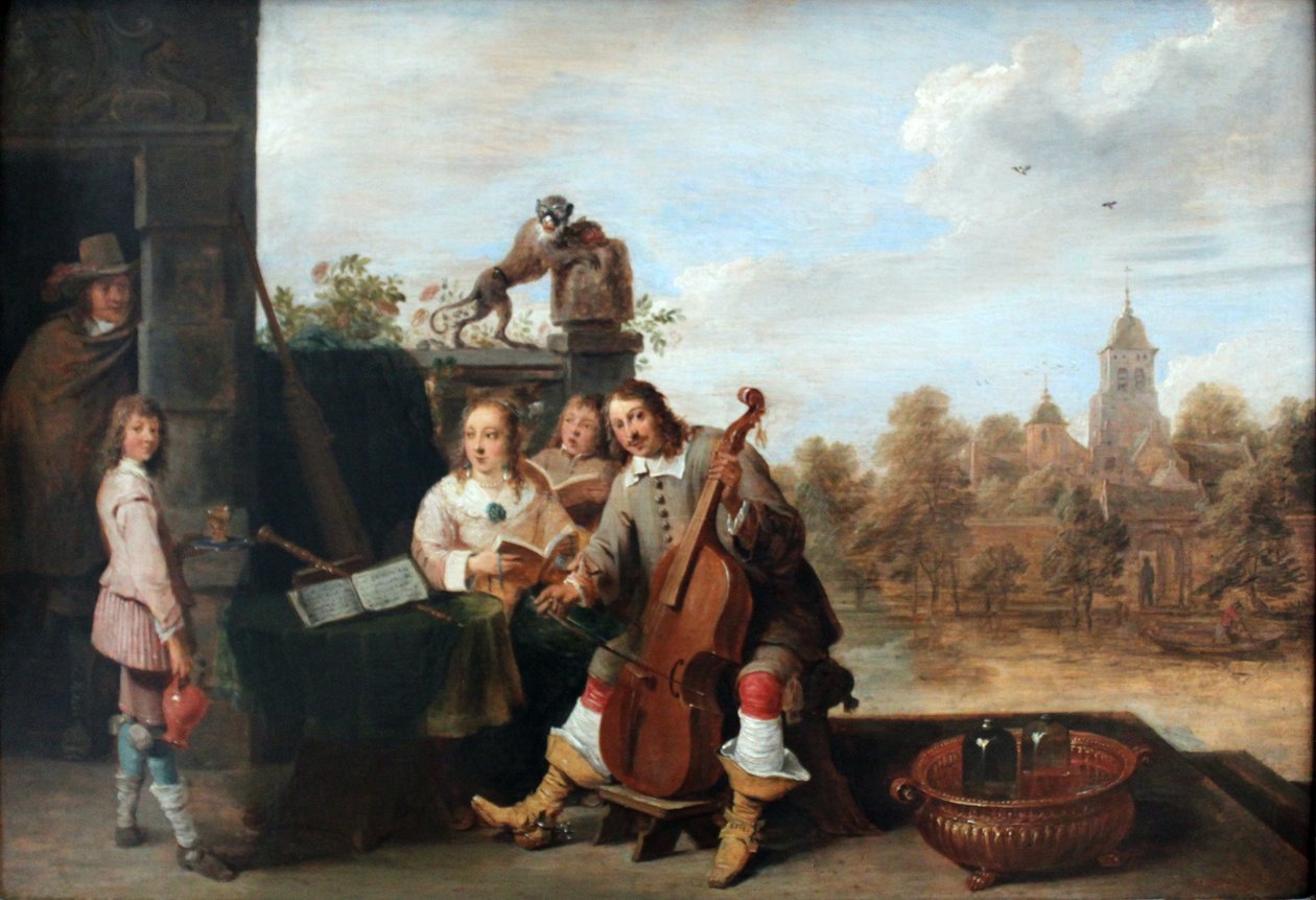Maleren med sin familie af David Teniers the Younger