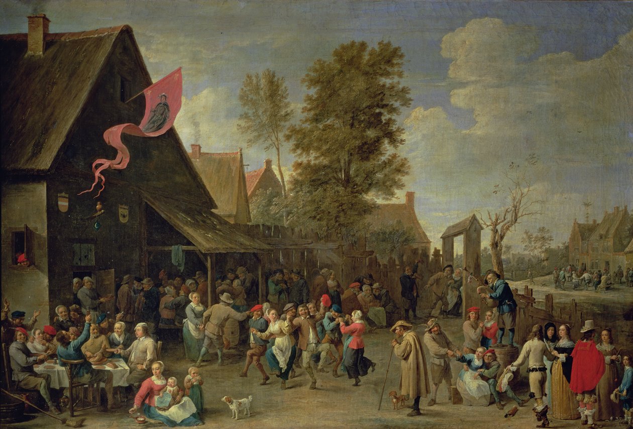 Indvielse af en landsbykirke, ca. 1650 af David Teniers the Younger