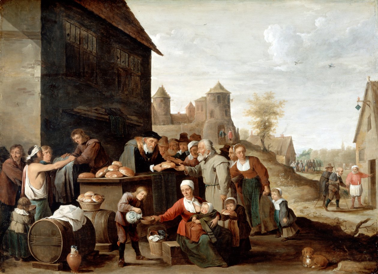 De syv korporale værker af barmhjertighed af David Teniers the Younger