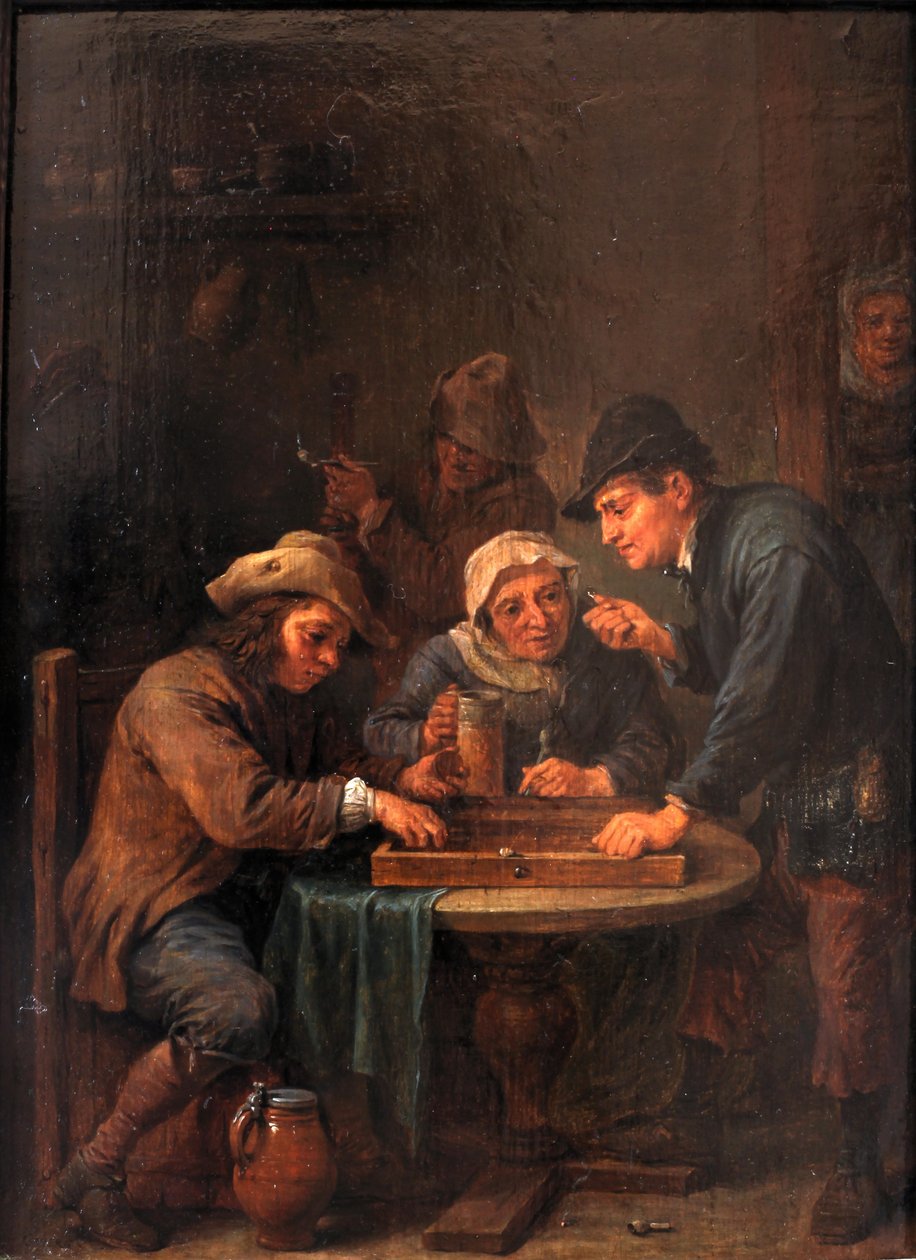Trictrac spillere af David Teniers the Younger