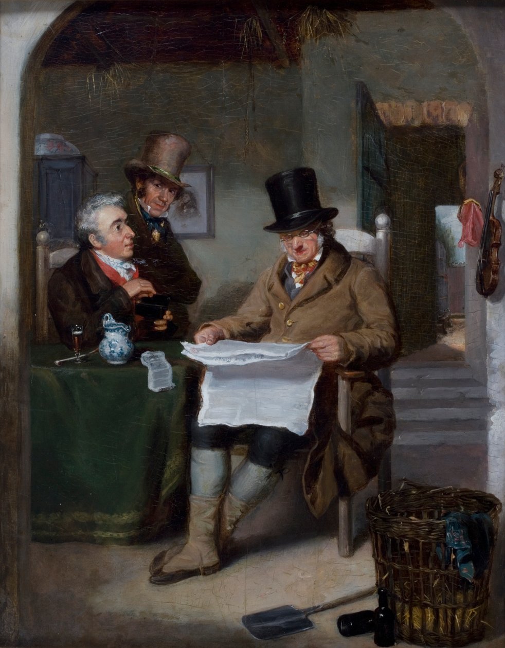 Læsning af nyhederne af David Wilkie