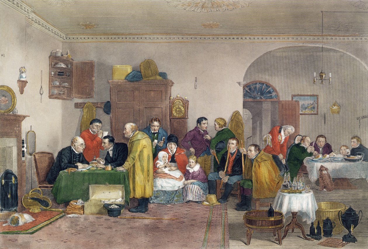 Rent Day, indgraveret af Abraham Raimbach (1784-1868), udgivet 1817 af David Wilkie