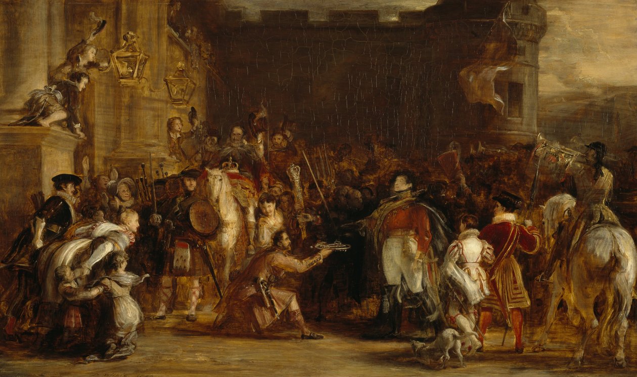 Indgangen til George IV på Palace of Holyroodhouse af David Wilkie