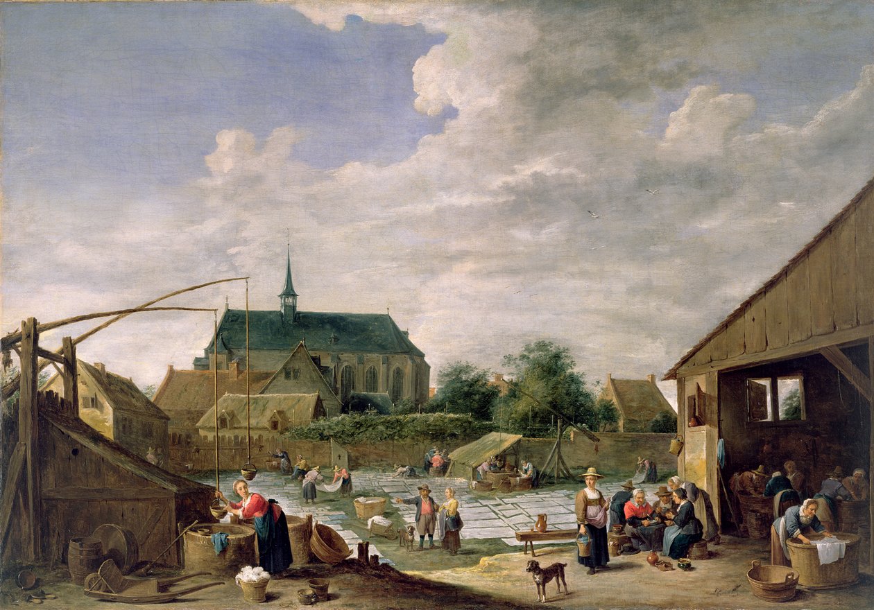 The Bleaching Ground, c.1645 af David Teniers the Younger