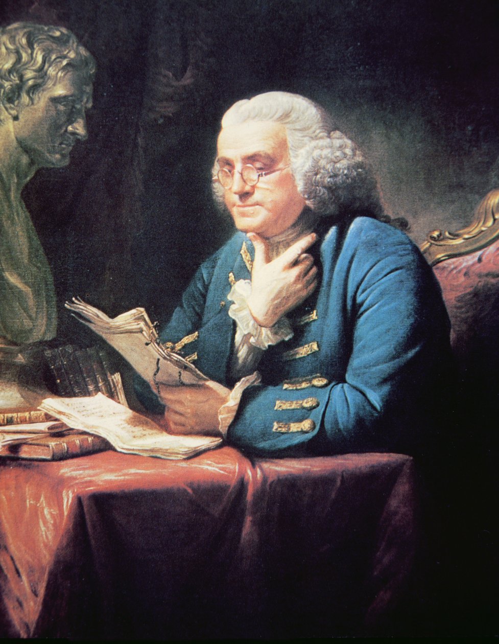 Benjamin Franklin af David (after) Martin