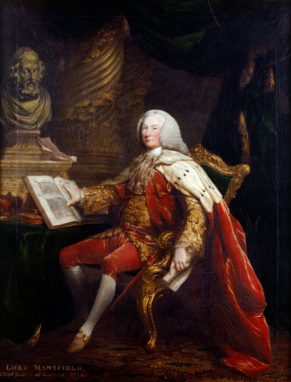 Lord Mansfield, øverste dommer i England af David (after) Martin