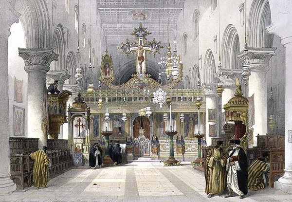 Kapel i klosteret St. Catherine på Sinai-bjerget, 21. februar 1839, plade 112 fra bind III af 