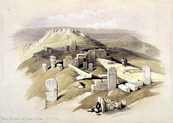 Tempel på Gebel Skrald, kaldet Serabit el Khadim, 17. februar 1839, plade 119 fra bind III af 