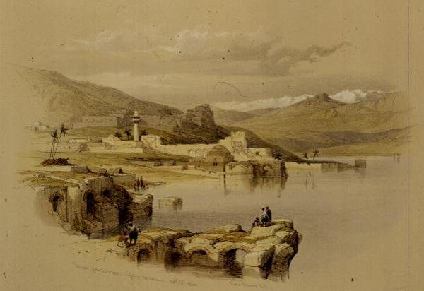 Tiberias from the Walls, Saffet in the Distance, 22. april 1839, plade 37 fra bind I af 