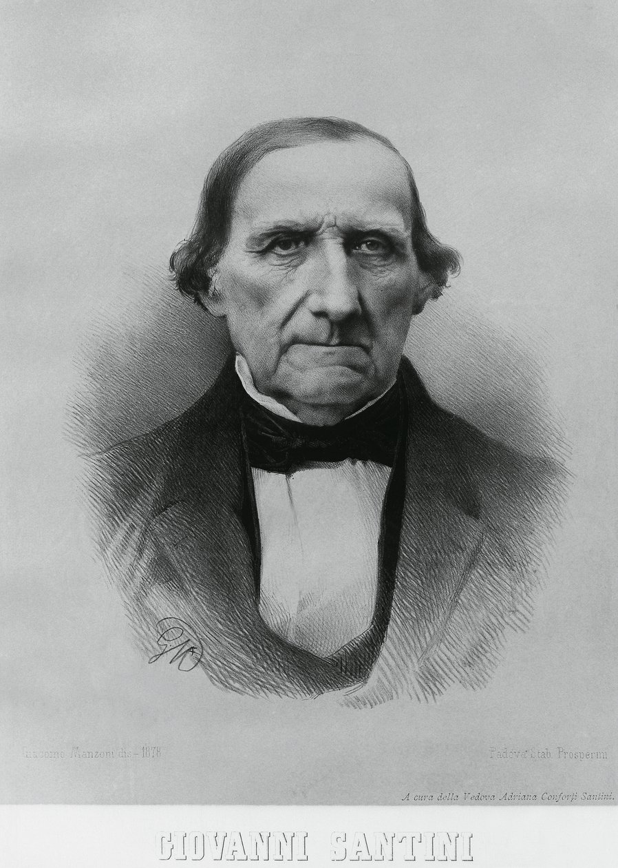 Portræt af Giovanni Santini (1787-1877), italiensk astronom, matematiker og videnskabsmand af John Ward Dunsmore