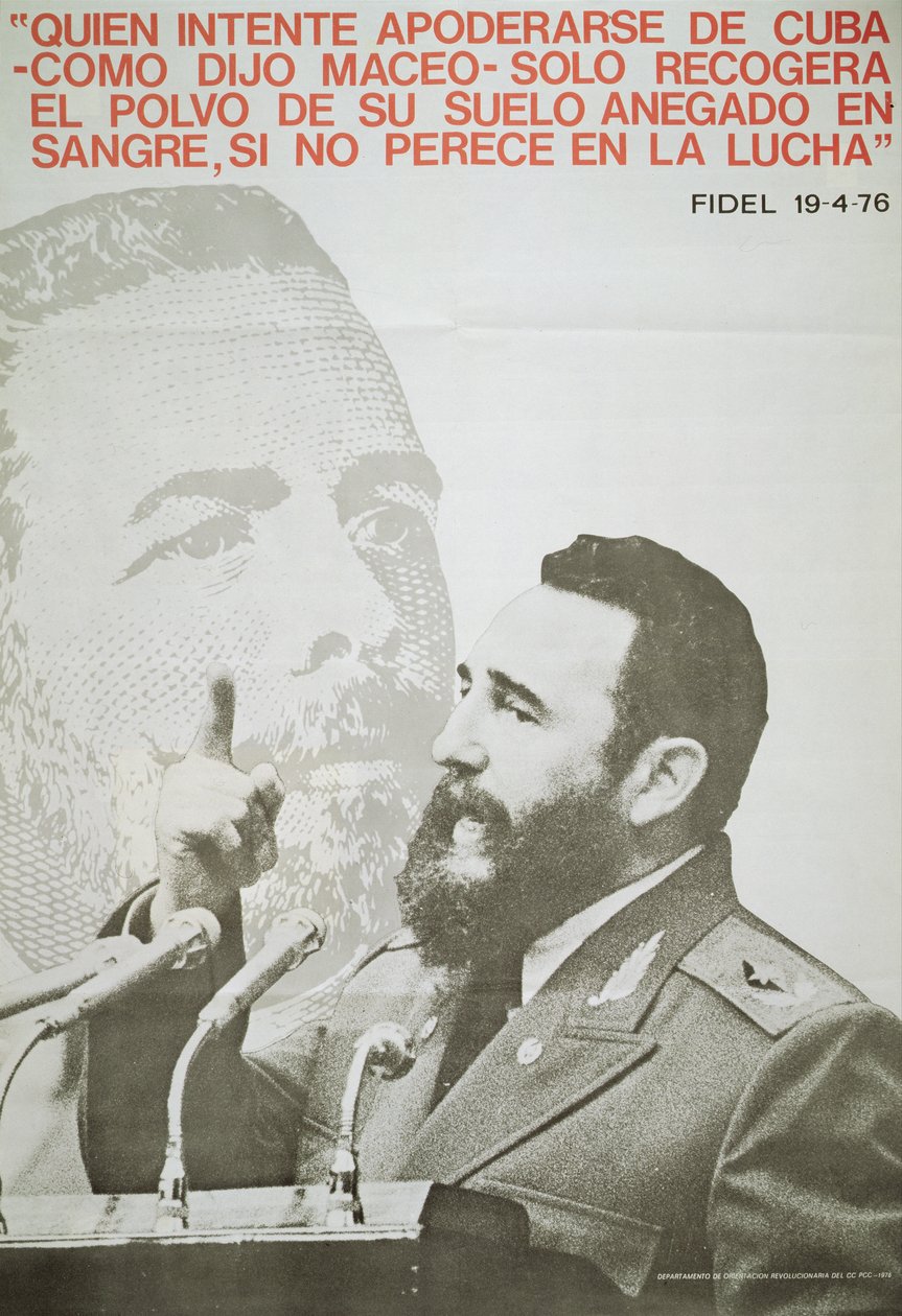 Plakat med Fidel Castro af John Ward Dunsmore