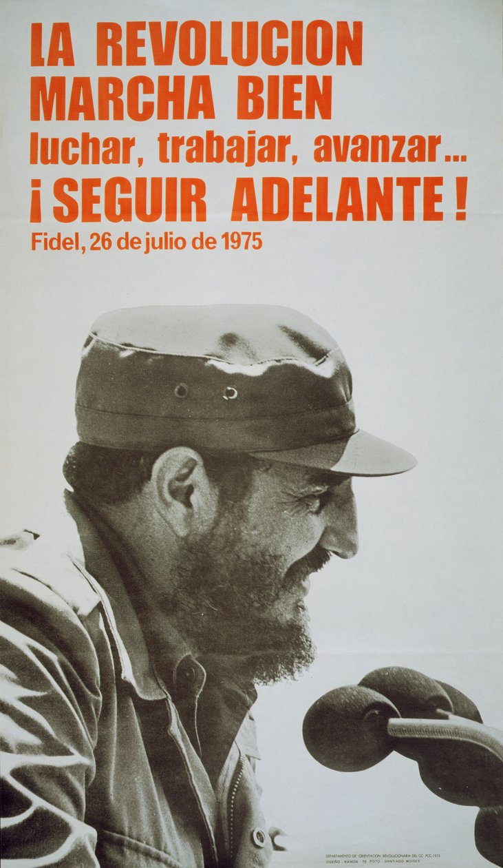 Plakat med Fidel Castro af John Ward Dunsmore