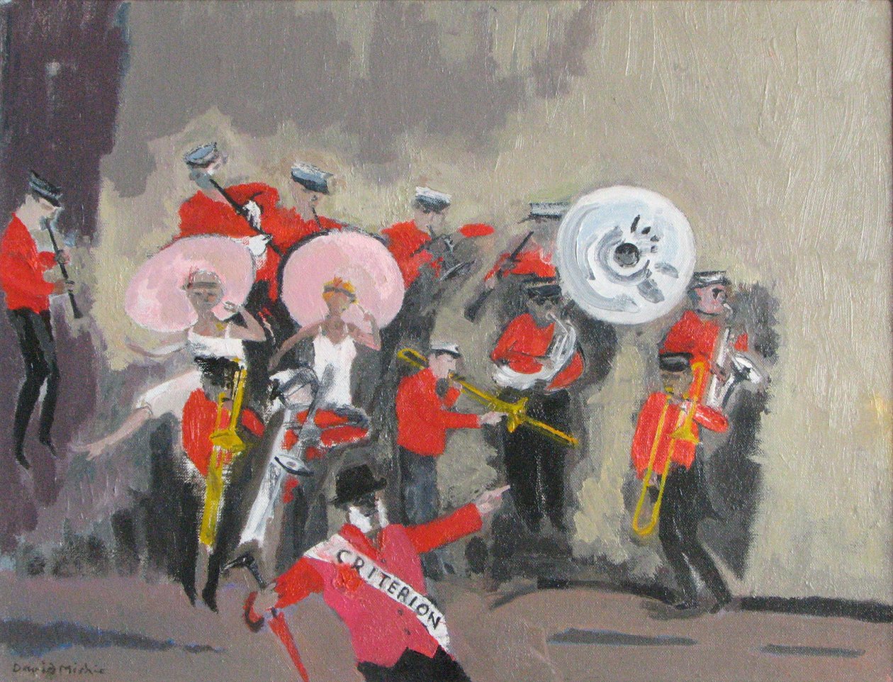 Jazz Band, 2008 (olie på lærred) af David Alan Redpath Michie