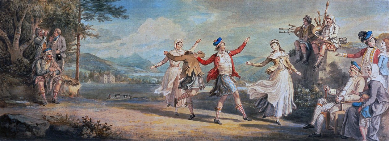 En Highland Dance af David Allan