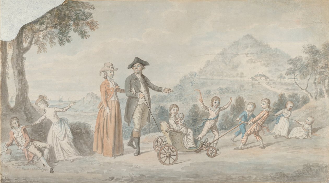 Familien til Sir James Hunter Blair, 1. Baronet 1741-1787, ca. 1785. af David Allan