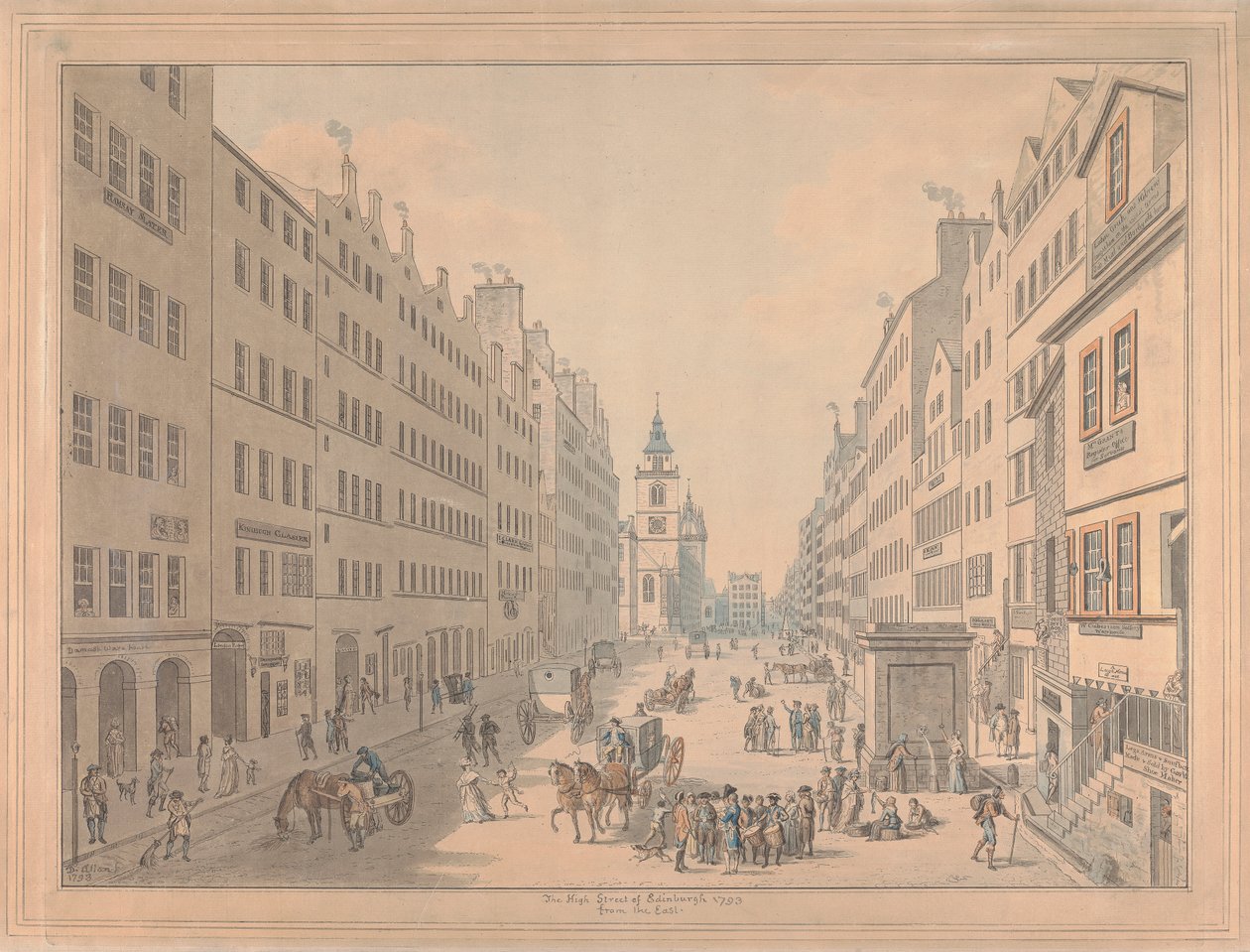 High Street i Edinburgh fra øst af David Allan