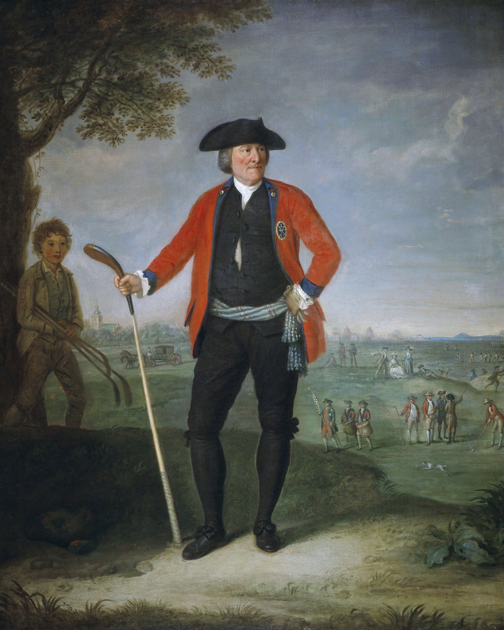 William Inglis, ca. 1712 - 1792. Kirurg og kaptajn for det ærefulde selskab af Edinburgh-golfspillere af David Allan