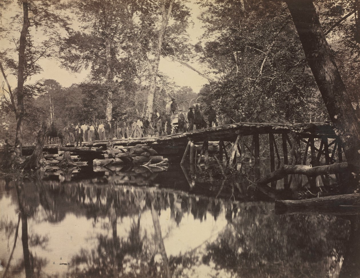 Military Bridge, over Chickahominy, Virginia af David B. Woodbury