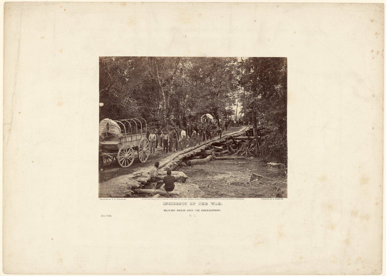Militærbro over Chickahominy af David B. Woodbury