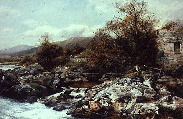 A Mill, North Wales af David Bates
