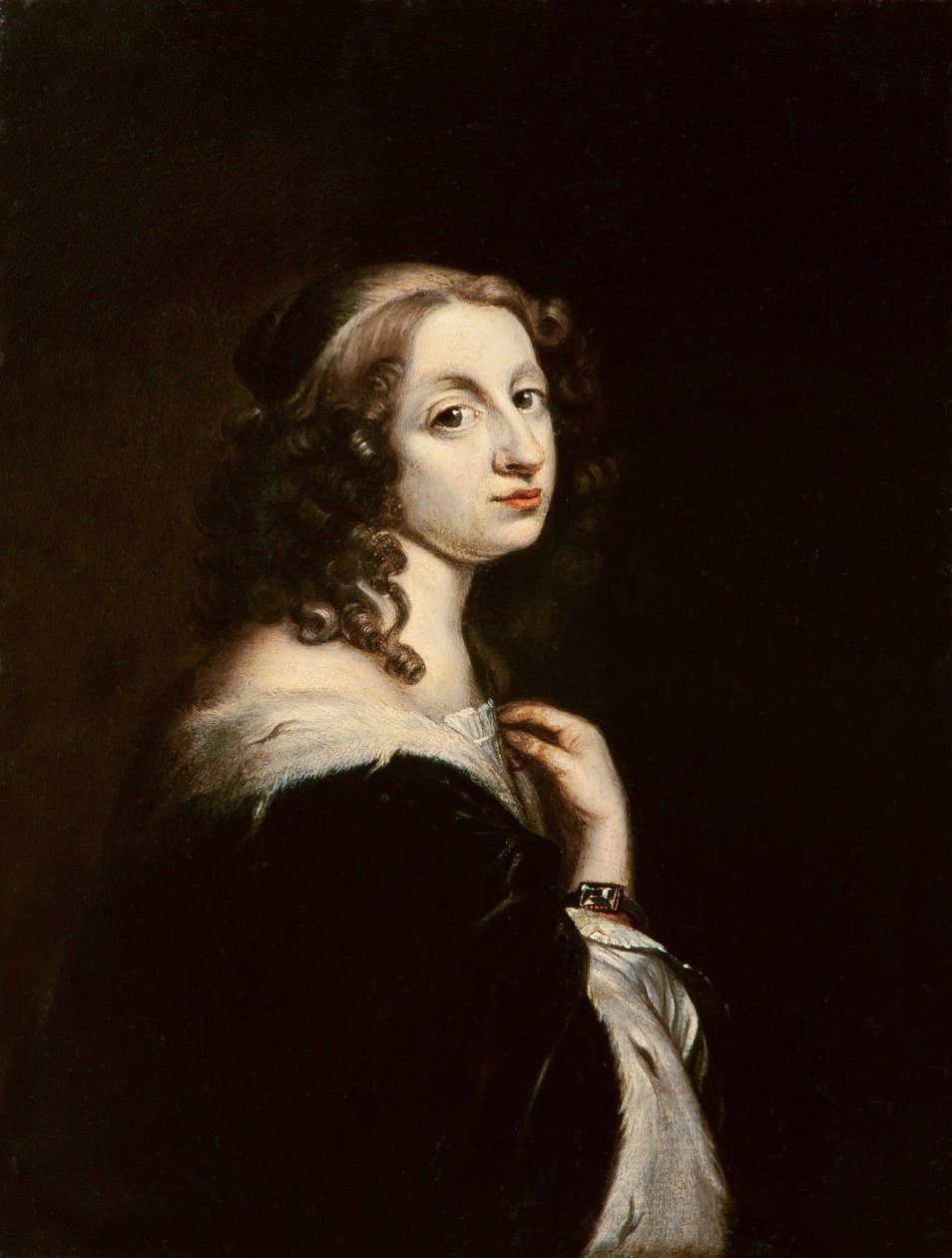 Christina, dronning af Sverige, ca. 1650 (olie på kobber) af David Beck