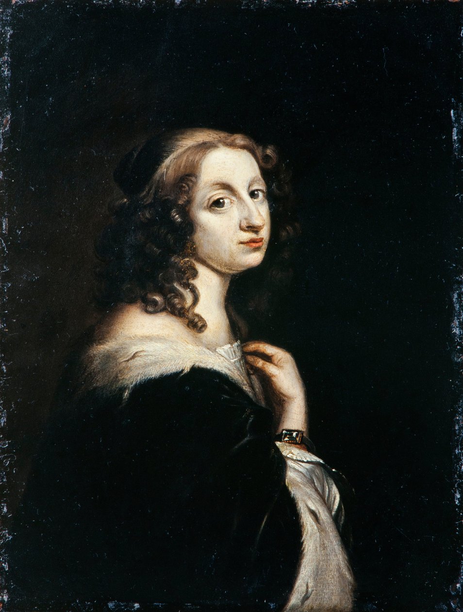 Portræt af Dronning Christina af Sverige 1626-1689, ca. 1650 af David Beck