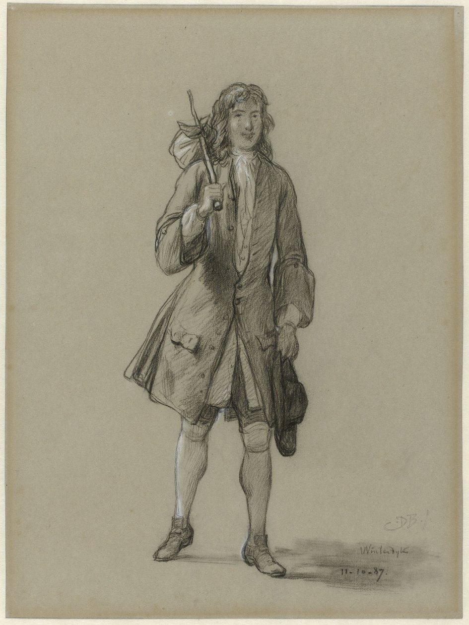 Ferdinand Huyck vender tilbage fra udlandet. Illustration til bogen af ​​samme navn af Jacob van Lennep af David Bles