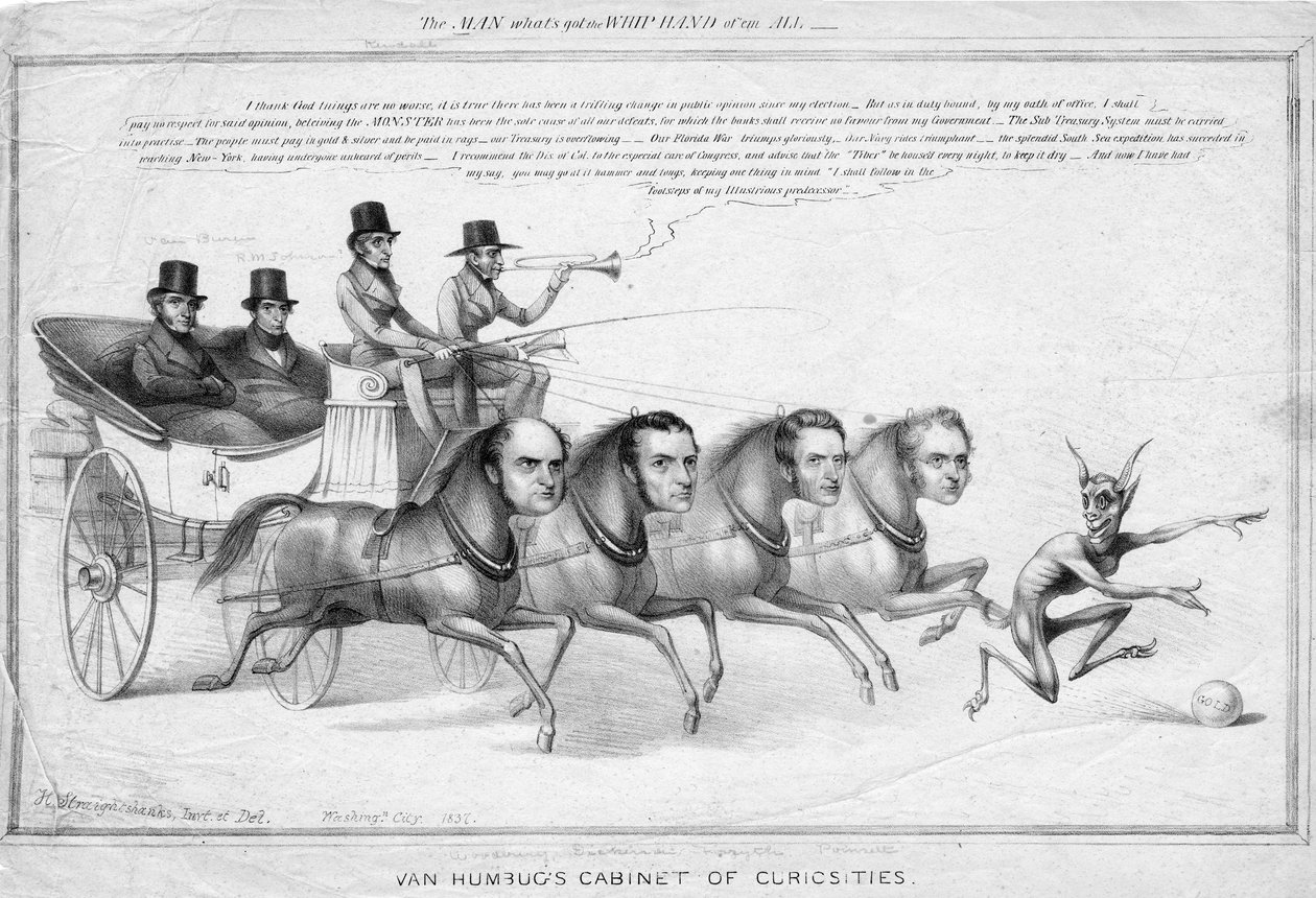 Van Humbugs kuriositeter, ca. 1837 af David Claypoole Johnston