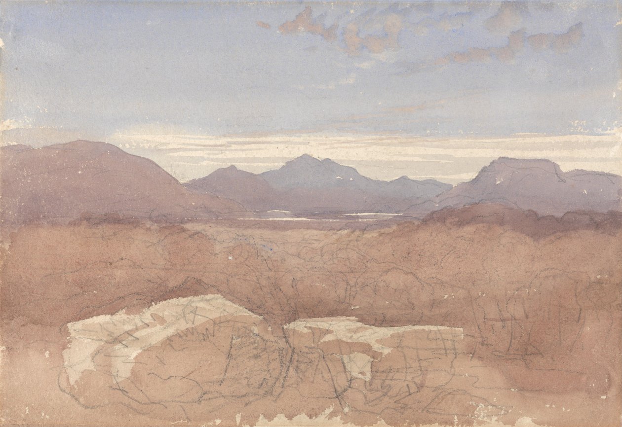 En udsigt over bjergene, Nordwales af David Cox