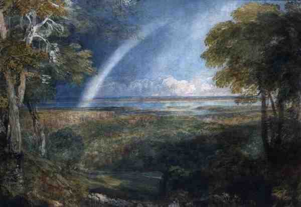 A Rainbow over the Severn (akvarel på papir) af David Cox