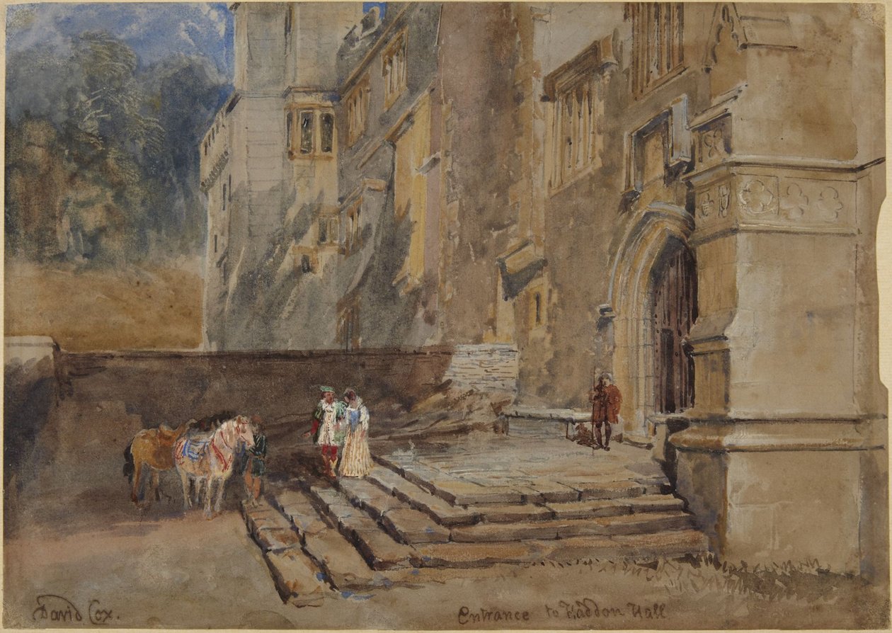 Indgangen til Haddon Hall af David Cox
