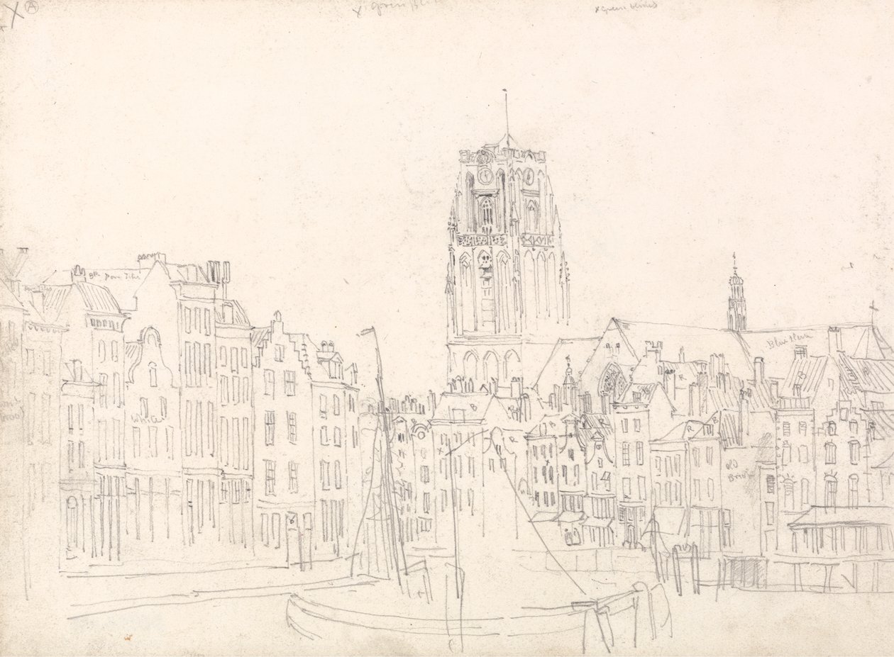 Rotterdam: St. Lawrence-kirken af David Cox