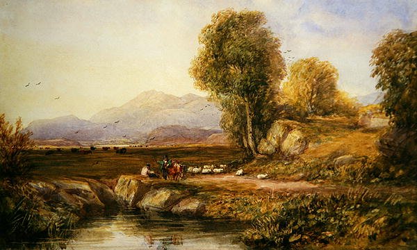 The Vale of Conwy (akvarel på papir) af David Cox