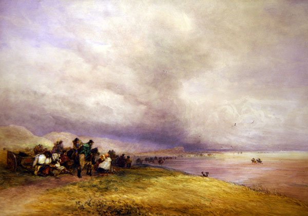 Ulverstone Sands (akvarel på papir) af David Cox