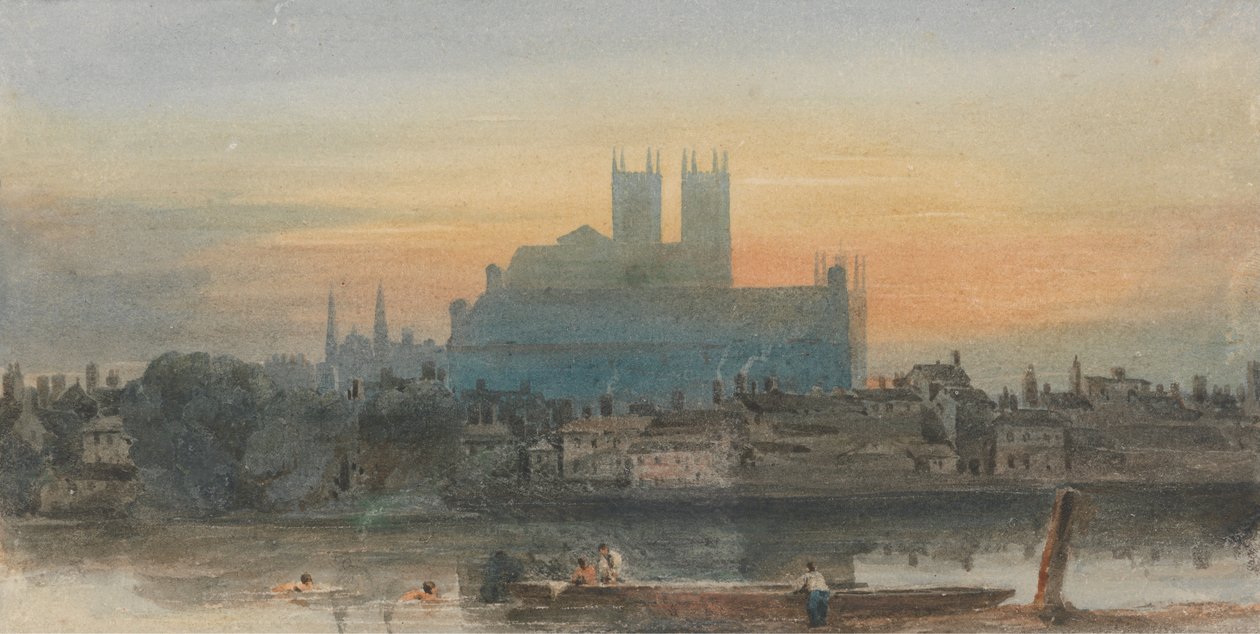 Westminster fra Lambeth af David Cox